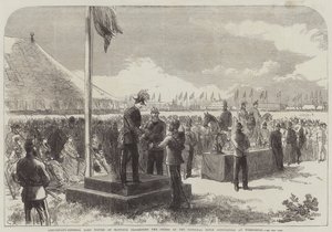 Il tenente generale Lord Napier di Magdala presenta i premi alla National Rifle Association a Wimbledon da Sir John Charles Robinson